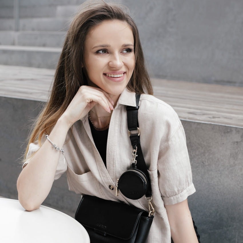 Opakowanie na smoczek i mini portfel 2w1 CONNECT IT black / Joissy