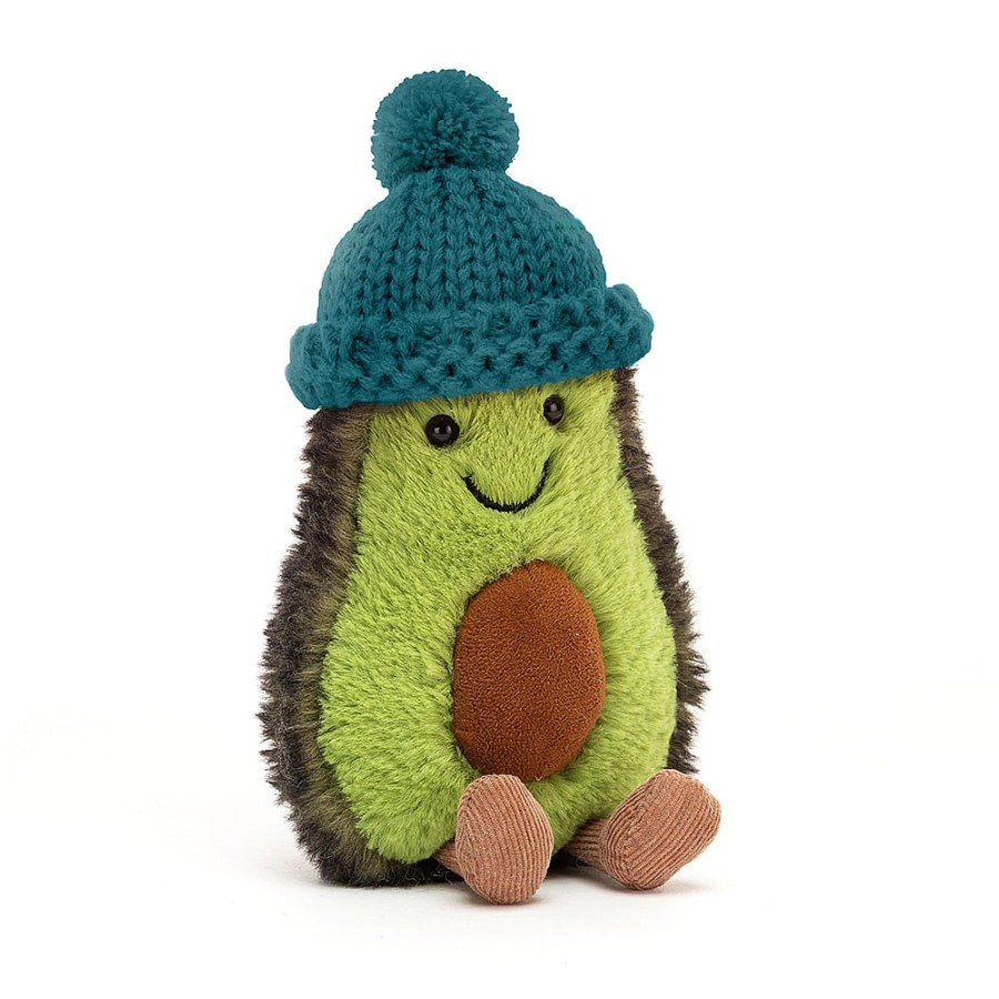 Jellycat Awokado w czapeczce 15 cm MORSKA