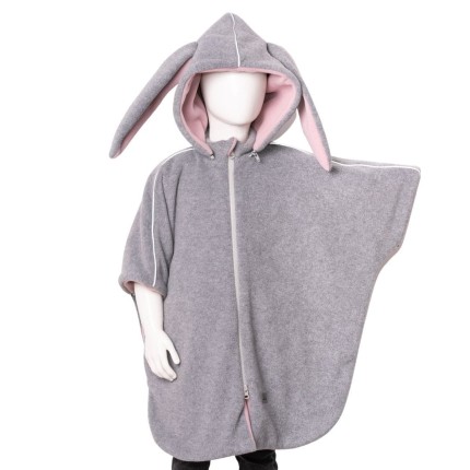 Ponczo samochodowe FUNNY BUNNY różowe uszy / Patulove
