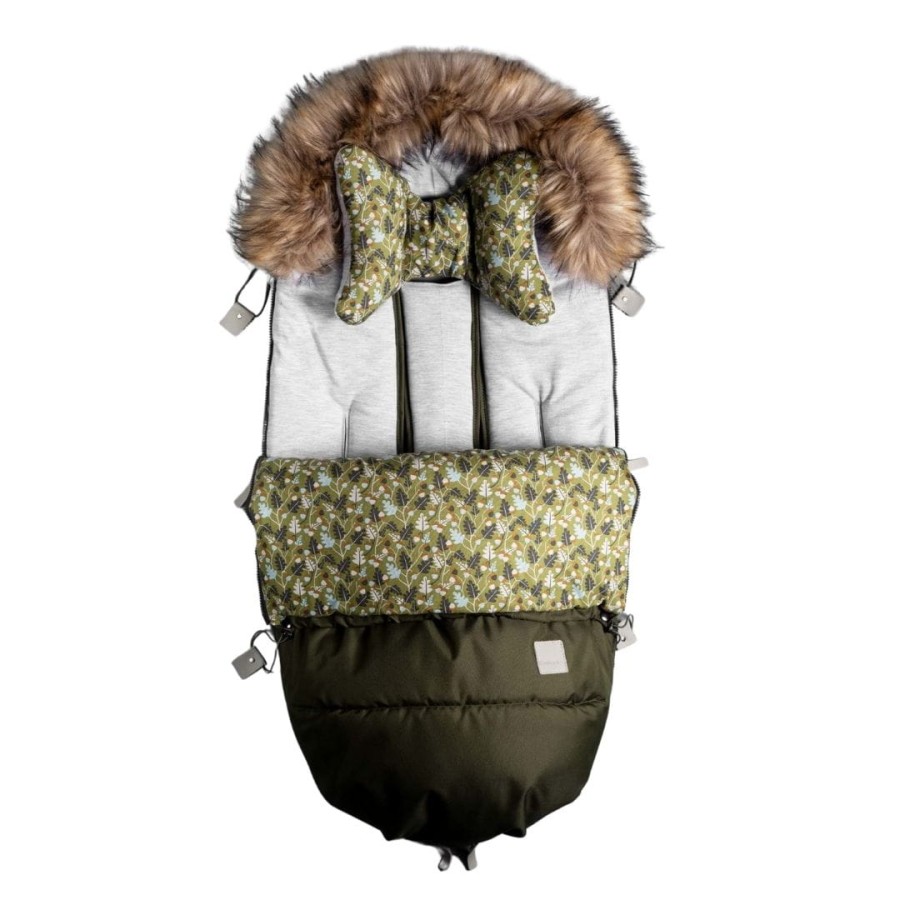 Śpiworek zimowy rozmiar 6-24m KHAKI z futrem / Beztroska