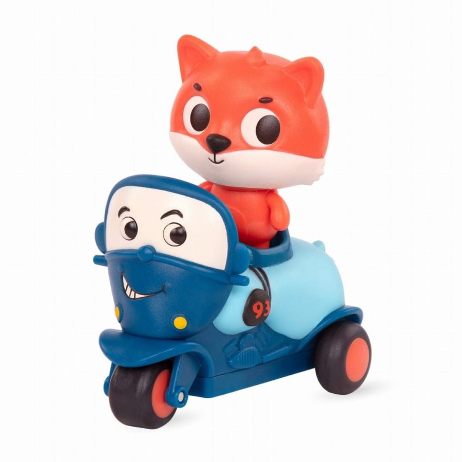 Miękkie autko sensoryczne z wesołym pasażerem – lisek / B.Toys
