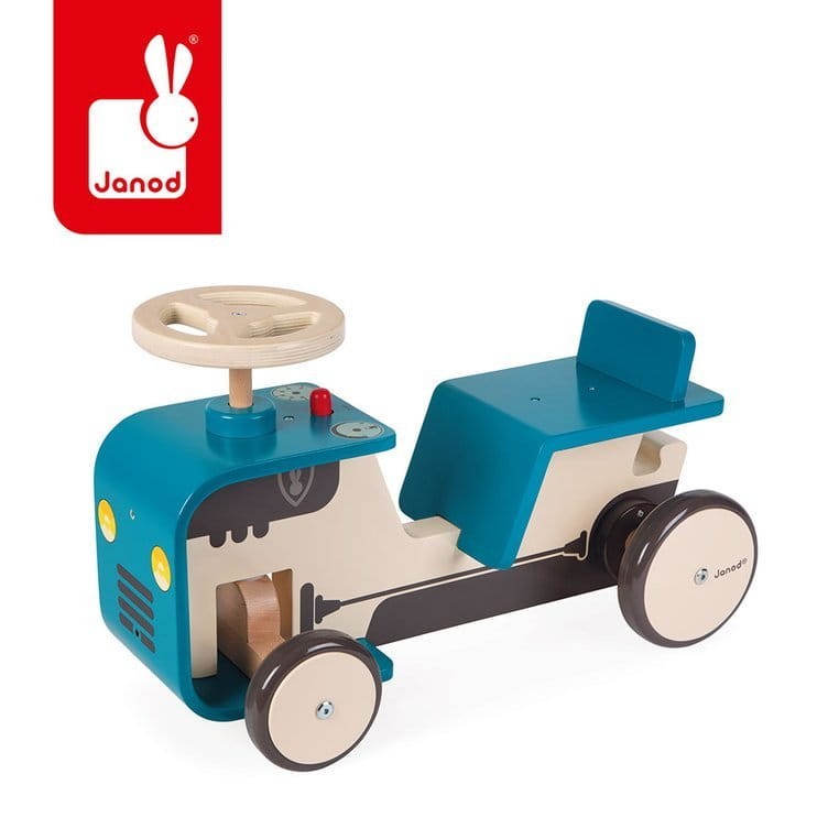 Drewniany jeździk Traktor 12 m+ / Janod