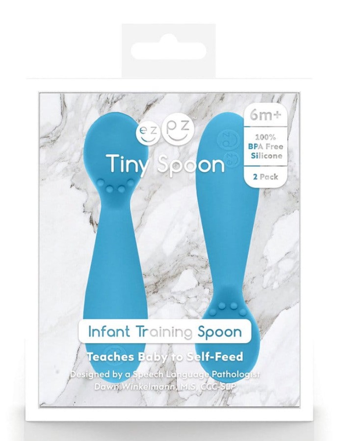 Silikonowa łyżeczka Tiny Spoon 2 szt. pastelowa zieleń / EZPZ
