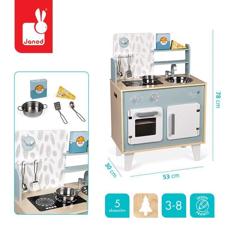 Kuchnia drewniana duża z akcesoriami Plume / Janod