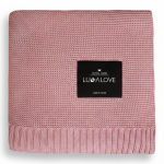 Duży koc bambusowy 120x100 cm - piwonia / Lullalove