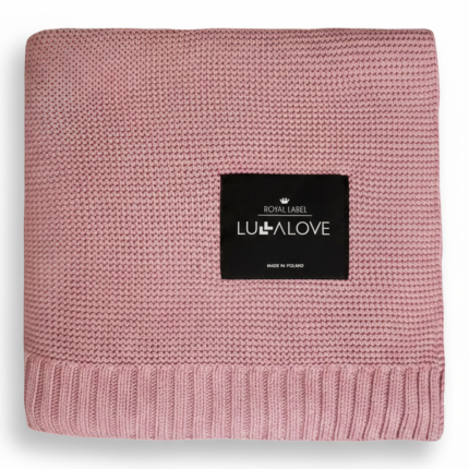 Duży koc bambusowy 120x100 cm - piwonia / Lullalove