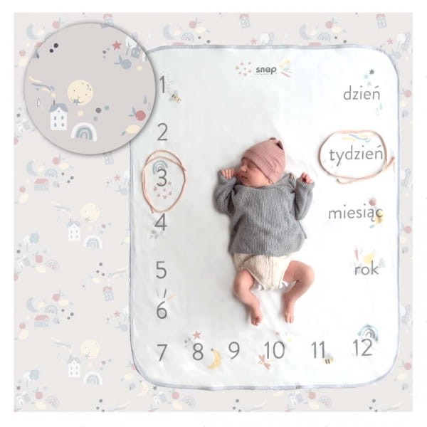 Foto-Kocyk BABY GREY / Snap the moment