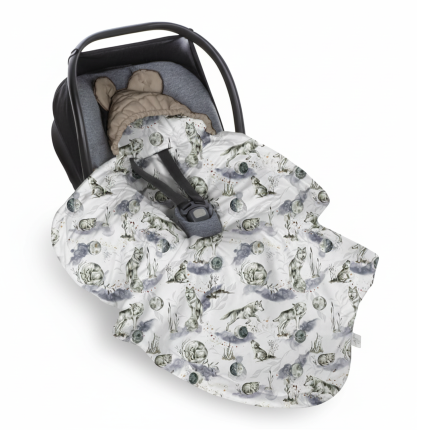 Kocyk do fotelika - Kocyk do fotelika - Wolf - Vintage Khaki / BabySteps