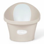 Wanienka z odpływem i piankowym oparciem - taupe / Shnuggle Baby