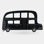 Tablica kredowa - Retro Autobus / Milin