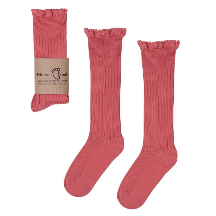 Podkolanówki Mono Baby brudny róż, rozmiary / Mama's Feet