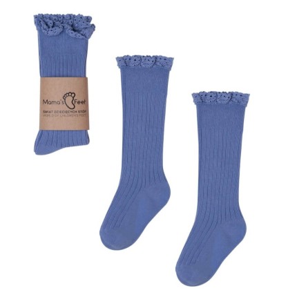Podkolanówki Mono Baby niebieski / Mama's Feet