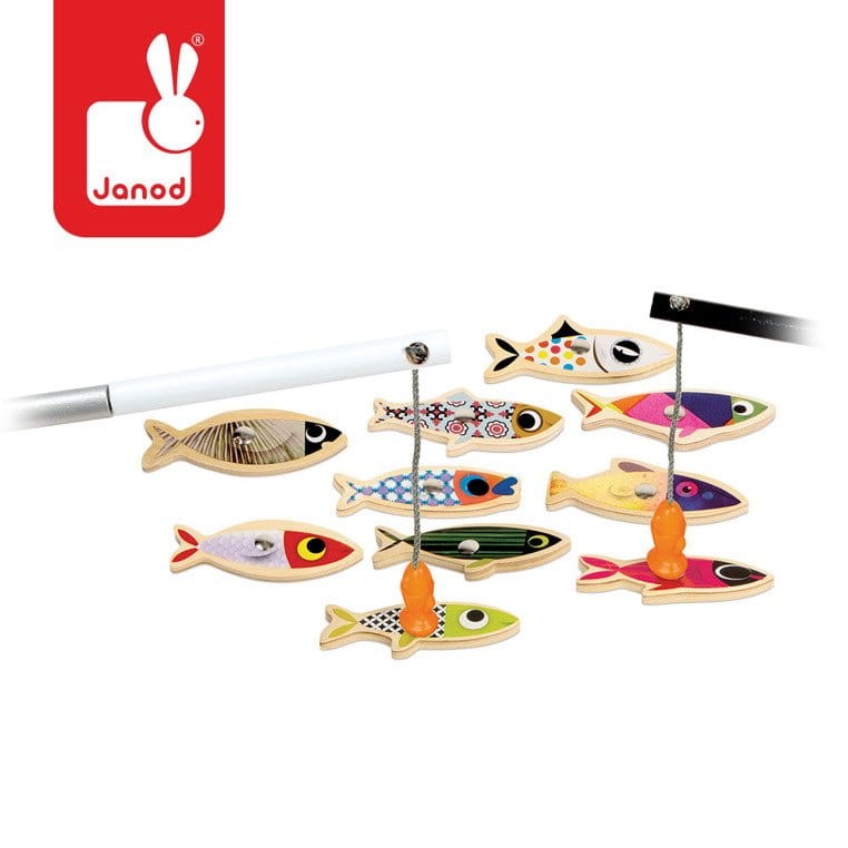 Zestaw magnetyczny do łowienia 10 rybek Sardynka / Janod