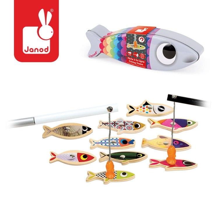 Zestaw magnetyczny do łowienia 10 rybek Sardynka / Janod