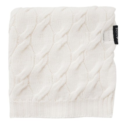 Kocyk z wełny merino WARKOCZ - kokos, kolekcja PREMIUM / Lullalove