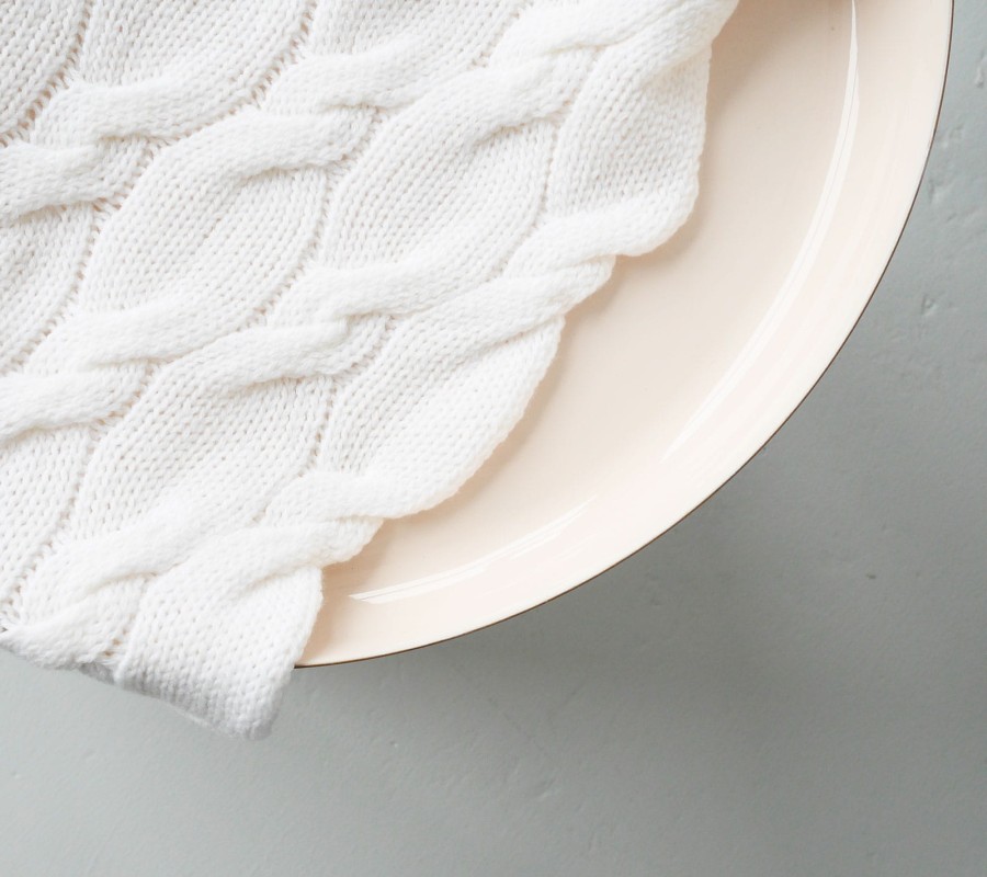 Kocyk z wełny merino - kokos, kolekcja PREMIUM / Lullalove