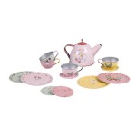 Zestaw metalowy Tea set Flowers & Butterflies 13 elementów / Little Dutch