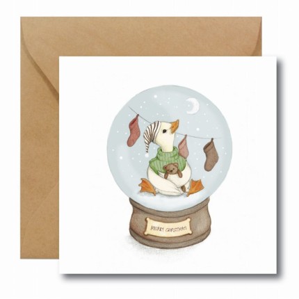 Kartka świąteczna kula śnieżna / Hi Little