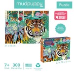 Puzzle edukacyjne Zagrożone gatunki - Tygrys syberyjski 300 elementów 7+ / Mudpuppy
