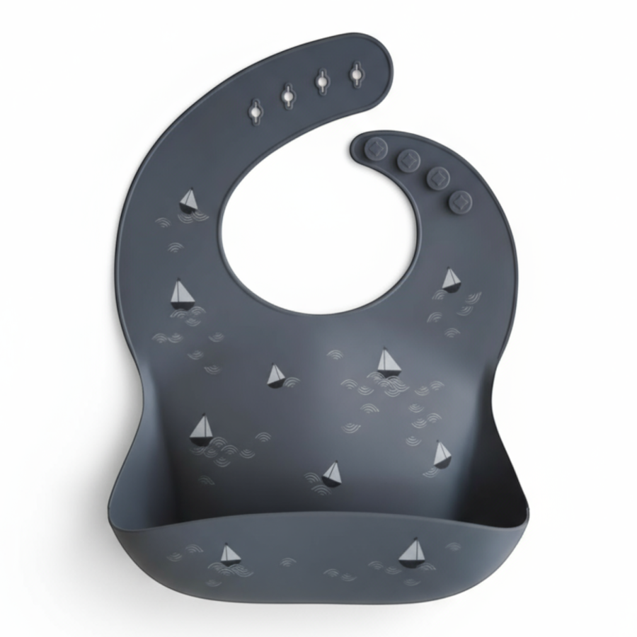 Śliniak silikonowy Boats / Mushie