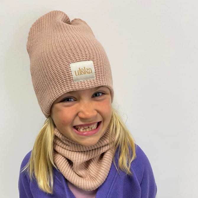 Zimowy komplet dziergany Knitted Beige / UL&KA