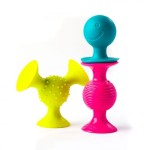 Bobo Przyssawki. 3 Grzechotki. PipSquigz. / Fat Brain Toys