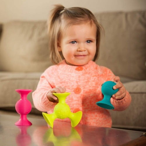 Bobo Przyssawki. 3 Grzechotki. PipSquigz. / Fat Brain Toys