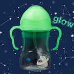 Bidon ze słomką 240 ml, ŚWIECĄCY Glow in the dark / b.box