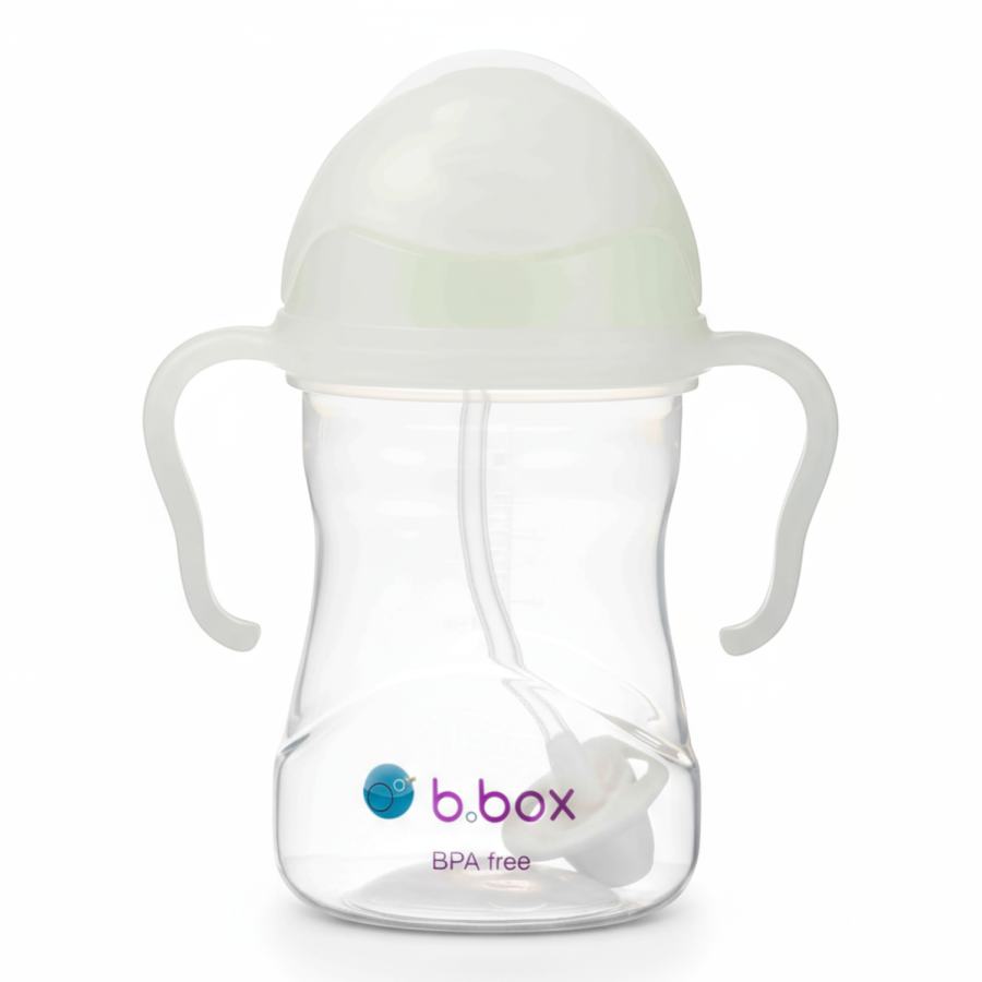 Bidon ze słomką 240 ml, ŚWIECĄCY Glow in the dark / b.box