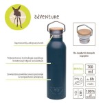 Butelka - termos ze stali nierdzewnej 700 ml Adventure blue / Lassig