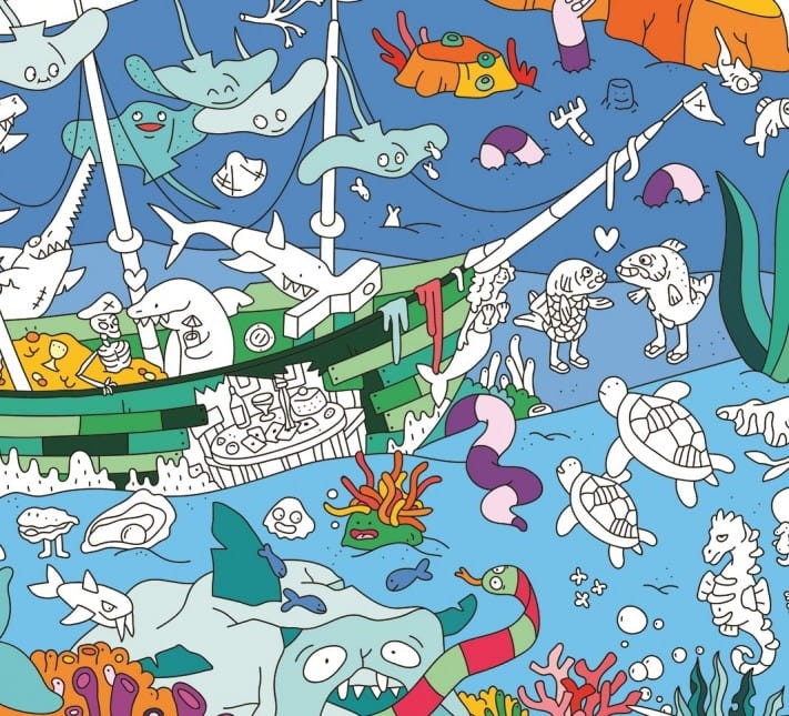 Kolorowanka 100x70cm OCEAN / OMY