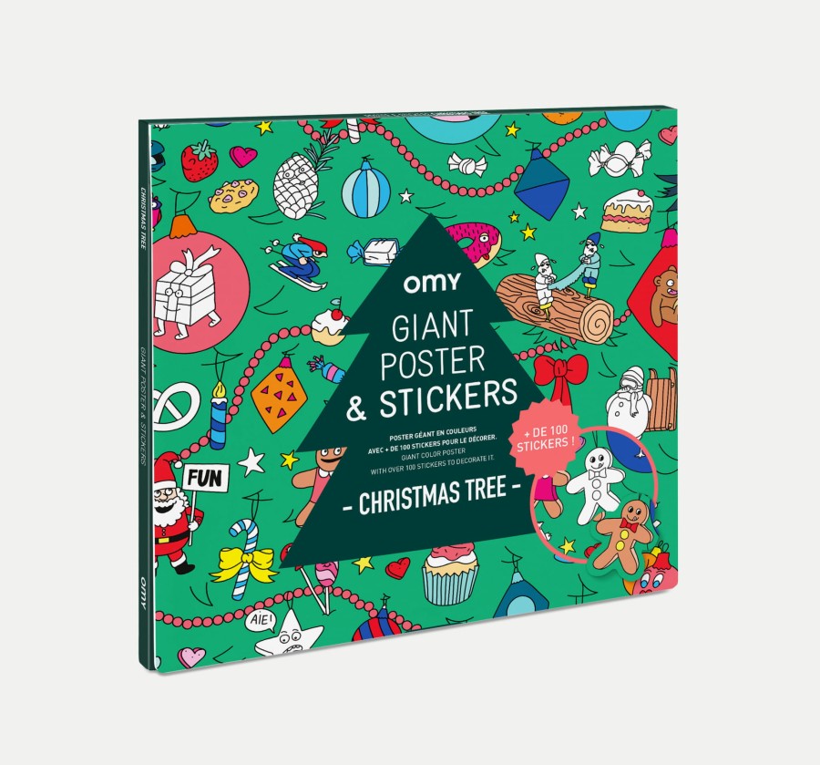 Plakat wyklejanka z naklejkami CHOINKA / OMY
