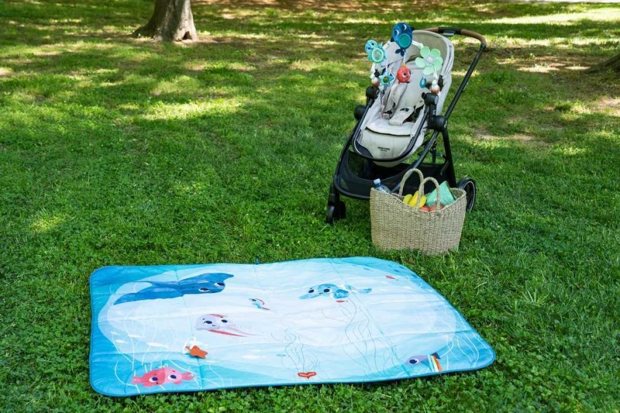 Mata edukacyjna/podróżna XL 140x113 cm - Skarby Oceanu / Tiny Love