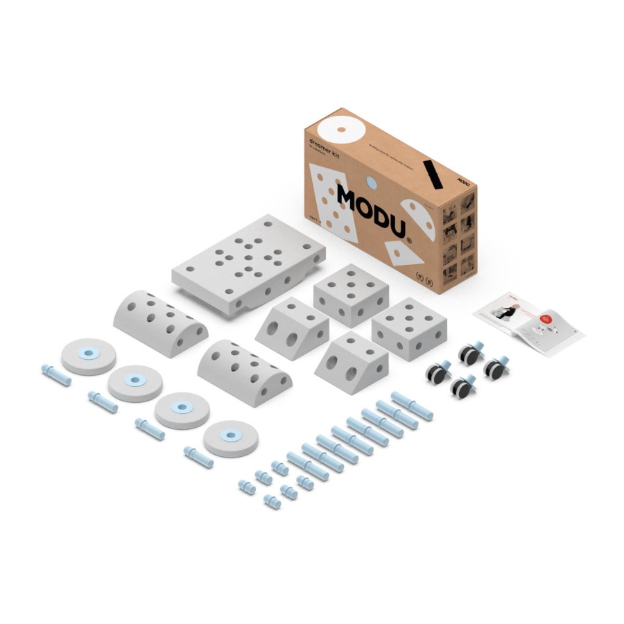 Kreatywne klocki rozwijające motorykę dużą, Dreamer kit 12 in 1 – niebieski / MODU