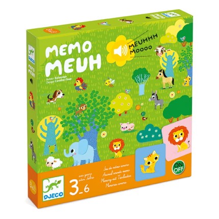 Gra planszowa MEMO MEUUUH z dźwiękiem / Djeco DJ08482
