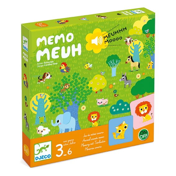 Gra planszowa MEMO MEUUUH z dźwiękiem / Djeco