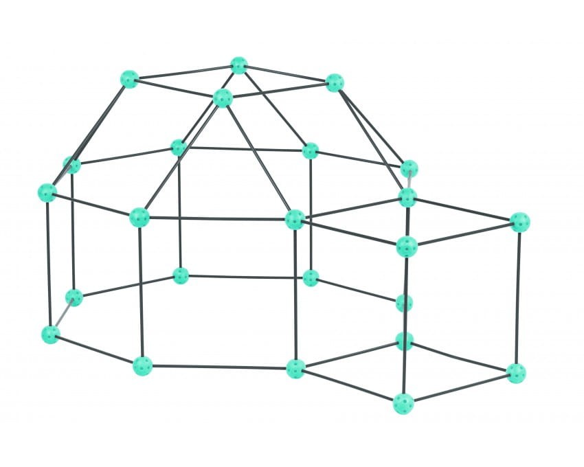 Zwariowany Namiot szaro-różowy / Kolorowe Baloniki