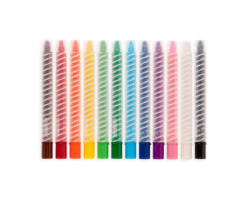 Kredki olejne wykręcane pastele 12 szt. Twisty Stix / Ooly
