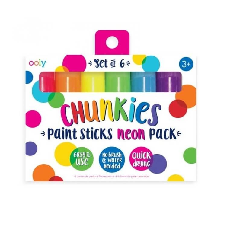 Farba w kredce 6 szt., Chunkies Paint Sticks - Neonowe / Ooly