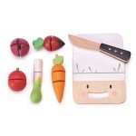 Drewniana deska z warzywami do krojenia, Mini Chef / Tender Leaf Toys