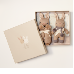 Zestaw prezentowy z bawełny organicznej - Taupe Bunny / ThreadBear