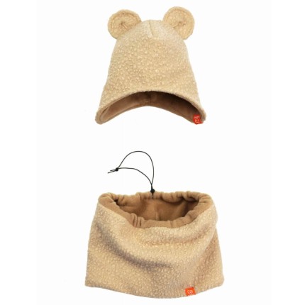 Wełniany zestaw zimowy - beżowy, roz. S / benni