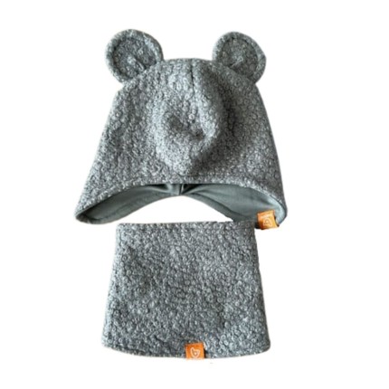 Wełniany zestaw zimowy - ciemna oliwka / benni