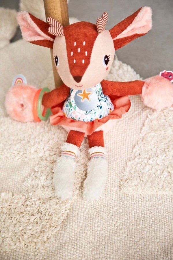 Przytulanka aktywizująca wielofunkcyjna Sarenka Stella 9 m+ / Lilliputiens