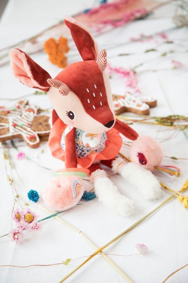 Przytulanka aktywizująca wielofunkcyjna Sarenka Stella 9 m+ / Lilliputiens