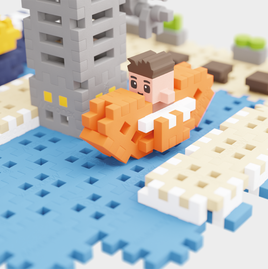 Klocki MINI Waffle City Port 248 el. / Marioinex