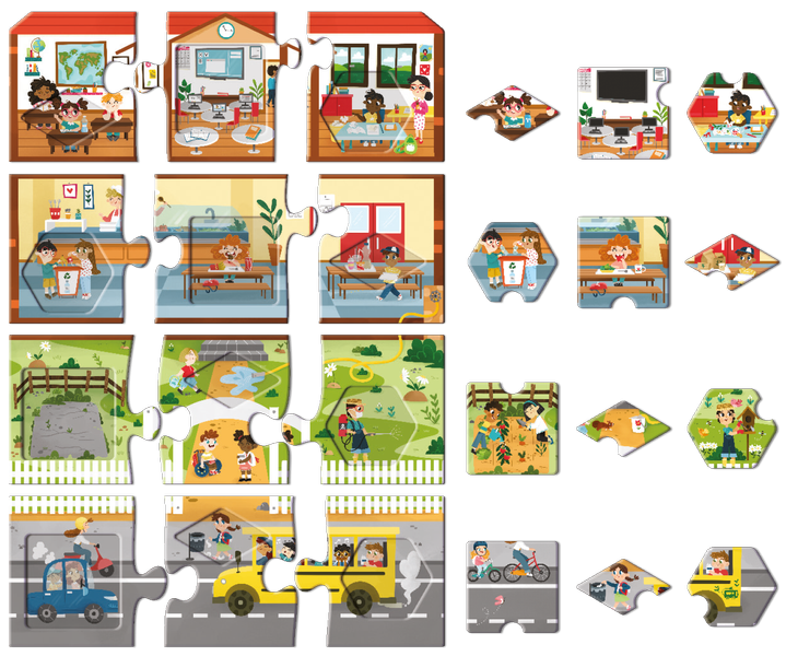 Puzzle edukacyjne dla dzieci My Eco School / Adventerra Games