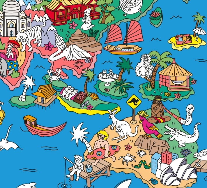 Plakat wyklejanka ATLAS / OMY