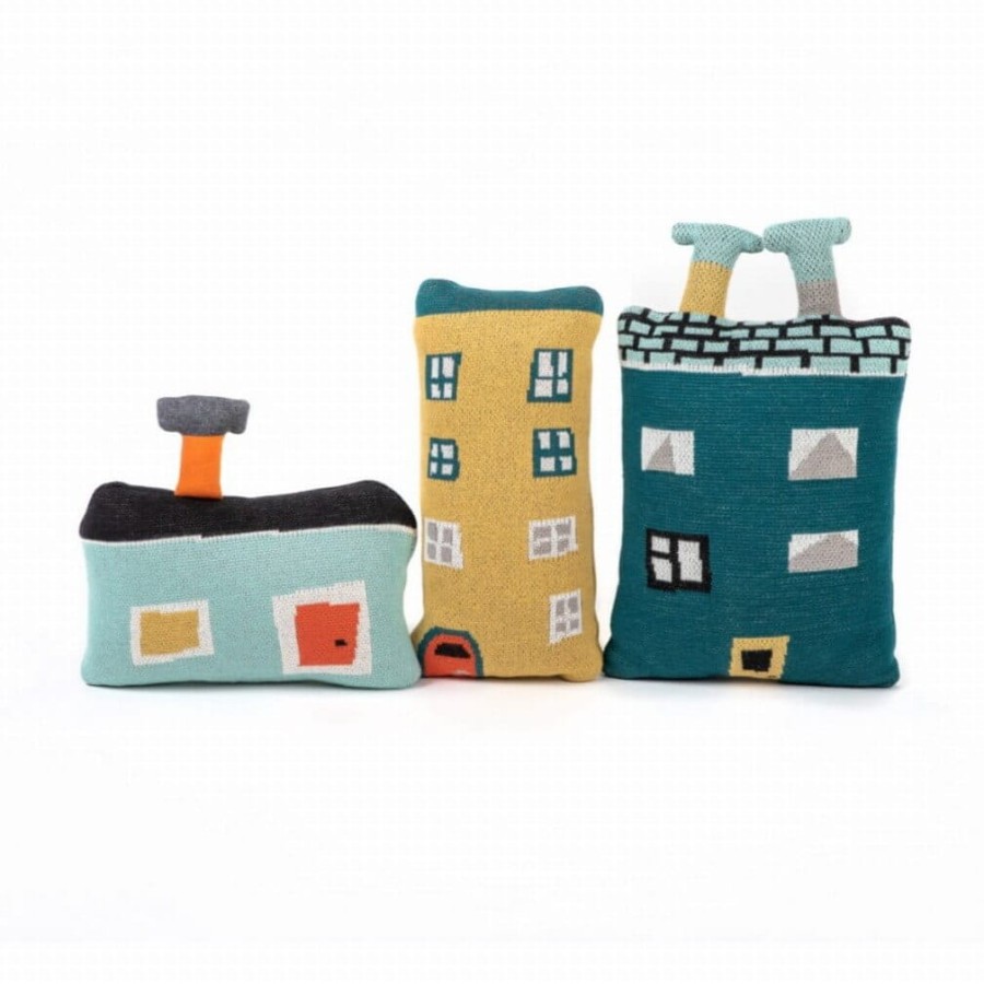 Domki – zestaw 3 poduszek dekoracyjnych / Fabliek