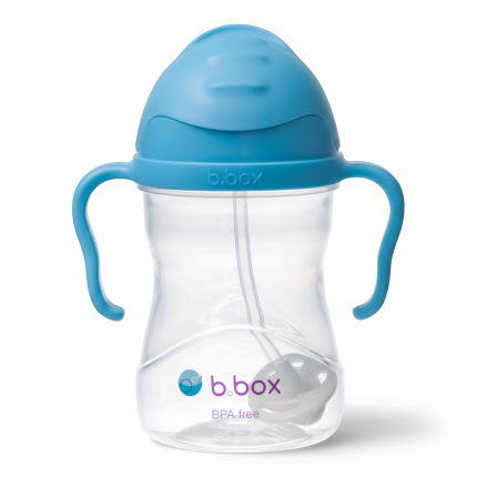 Bidon ze słomką 240 ml,  BORÓWKOWY / b.box